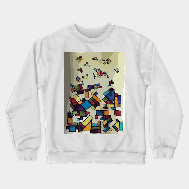 Blocks Crewneck Sweatshirt by WelshDesigns